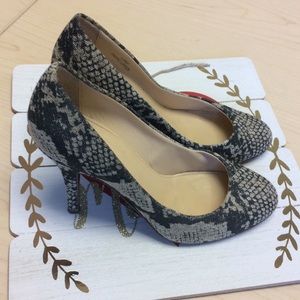 J. crew printed heels size 6
